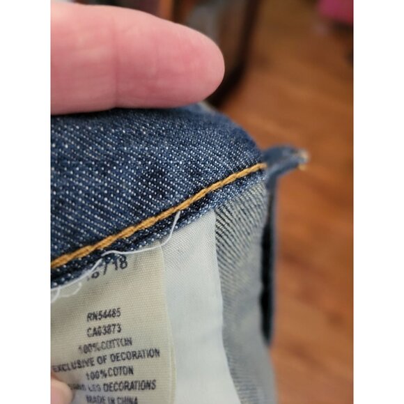 American Eagle Denim CutOff Shorts Frayed Hem 18 inseam 5 Boho Hippie Festival - Picture 5 of 6